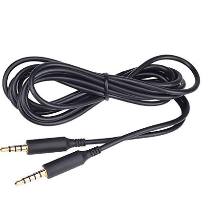 Replacement Astro A40 A10 A30 A50 Gaming Headset 3.5mm Audio Cable Extension Cord, MixAmp, PC Gaming and Smartphone, No Mute & Volume Control Button (Black)