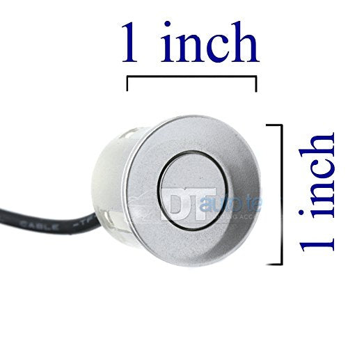 4 Parking Sensor Kit LED Display View Reverse Backup Radar System Silver - color: Silver