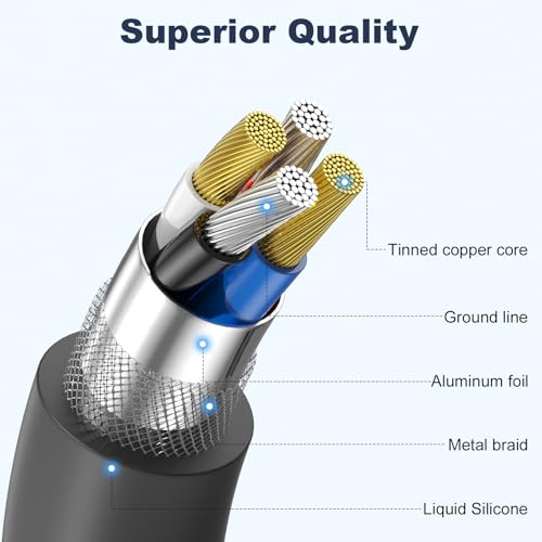 Car Carplay Cable for iPhone 17 16 15 Pro Max Air 6FT USB A to USB C Cable - color: Black, size: 6FT