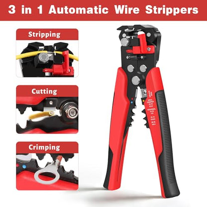Solder Seal Wire Connectors+Wire Stripper and Crimping Tool Kit
