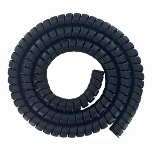 Spiral Wrap Cable Protector - 2.0" OD x 10' Pre-Cut Lengths - Safe Hose Protector to Avoid Wear and Extend Life for Hydraulic Pneumatic Hoses