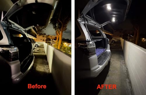 iJDMTOY 48-SMD Super Bright Xenon White LED Trunk Liftgate Deck Cargo Area Lamp Fit Full LED Circuit Board Panels, Compatible With Toyota 2010-2022 4Runner (N280) - style: Xenon White