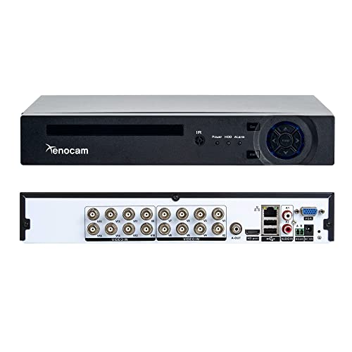 16CH 1080N Hybrid 5-in-1 AHD DVR (1080P NVR+1080N AHD+960H Analog+TVI+CVI) Standalone DVR CCTV Surveillance Security System Video Recorder Motion Detection HDD & Cameras not Included - color: 16CH