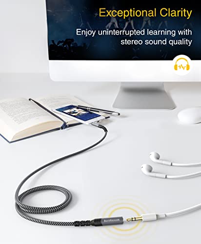BlueRigger Headphone Extension Cable (10FT, 24K Gold Plated Jack, Hi-Fi Sound, 3.5mm Male to Female Stereo Audio Cable) – Aux Cord for iPod, Laptops, Smartphones, Speakers, Tablets, Home Car Stereo - size: 10FT
