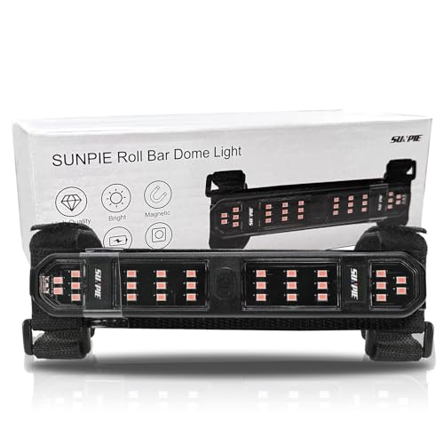 SUNPIE Pink Dome Light for UTV/SXS Roll Bar Cage,Universal Interior Lights - color: 1 PC of Pink