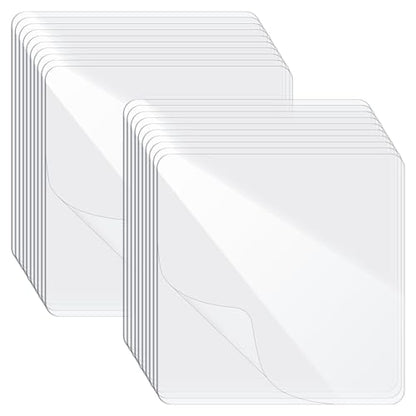 20Pcs Clear Double Sided Adhesive Pads for Mounting, Super Strong Waterproof Double Sided Sticker, Heavy Duty Square Washable Sticky Patch for DIY Craft Office Home(2.24 Inch) - style: style-2