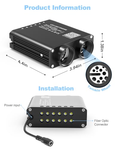 VOLISUN 32W Starlight Headliner Kit for Car,1400pcs Fiber Optic Lights,13.1ft Star Lights with Meteor Shooting Star Effect,APP & Remote Control,RGBW Interior Car Lights for Ceiling,Home,Party - size: 1304pcs*0.03in*13.1ft+Meteor
