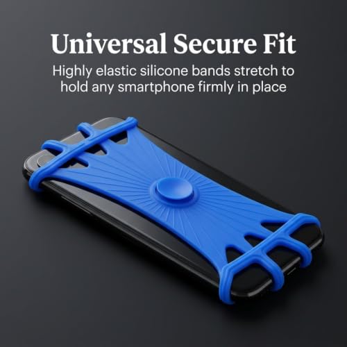 Blue Bike & Motorcycle Phone Holder – 360° Rotating Universal Mount for iPhone, Samsung & Smartphones - color: blue