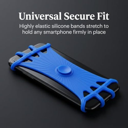 Blue Bike & Motorcycle Phone Holder – 360° Rotating Universal Mount for iPhone, Samsung & Smartphones - color: blue