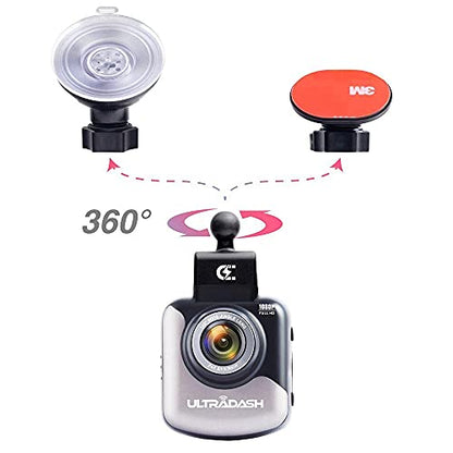 UltraDash Dash Cam, Magnetic Charging Mount, HDR High-end Night Image Sensor, 6 Layers Glass F1.8 140 Degree Wide Angle Lens, G-Sensor, 2 Inch LCD, Super Capacitor, Loop Recording - style: UltraDash C1