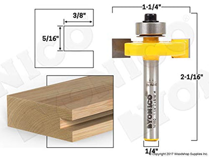 YONICO Slot Cutter Router Bit 5/16-Inch Height X 3/8-Inch Depth 1/4-Inch Shank 14185q - style: 5/16" Height - 3/8" Depth - 1/4" Shank