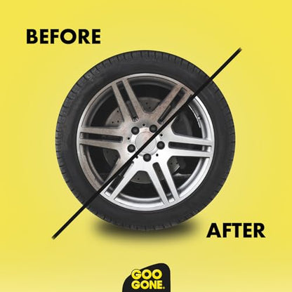 Goo Gone Automotive Adhesive Remover, Goo & Grime Cleaner for Bumper Stickers, Decals, Tree Sap, Brake Dust, Bird Droppings, Gum, Spray Paint, Asphalt, 24 oz with MicroFiber Buffing Towel - size: 24 Fl Oz (Pack of 1)