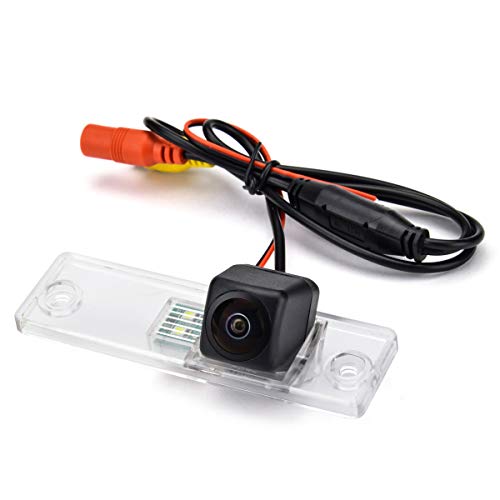 AHD 720P/CVBS Car Rear View Camera Fisheye Lens License Plate Cam with RCA Cable & Vehicle Camera for Toyota 4Runner/Hilux Surf/Toyota Fortuner SW4/Toyota Innova & Backup Camera (Black Fisheye) - color: Black Fisheye