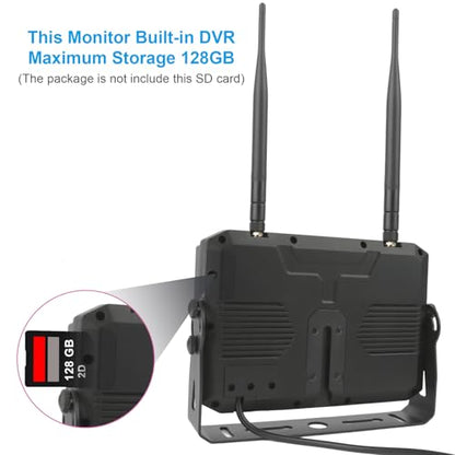 DALLUX Digital Wireless Backup Camera,7 inch DVR Monitor for Heavy Vehicle/5th Wheel Pickup/Truck/Trailer/Bus/Van/RV Camper/Agriculture with 1080P Stable Signal IP69K Reverse Rearview/Front Camera