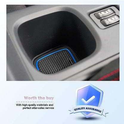 2022-2026 Toyoat GR86 ZN8 Center Console Liners Mats Cup Holder Inserts Mats Non-Slip Center 2025 2026 GR86 Console Shifter Liner Trim Mats Anti-dust Door Pocket Liners Accessories 6 PCS (Blue) - color: Blue