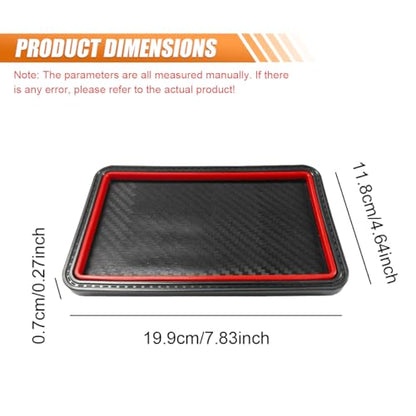 YoRise Car Dashboard Anti-Slip Mat, 7.83" x 4.64" Car Dashboard Mat, Cell Phone Holder Accessories, Non-Slip Adhesive Pad, Dash Sticky Gripping Pad for GPS, Keys, Sunglasses (Red) - color: Red