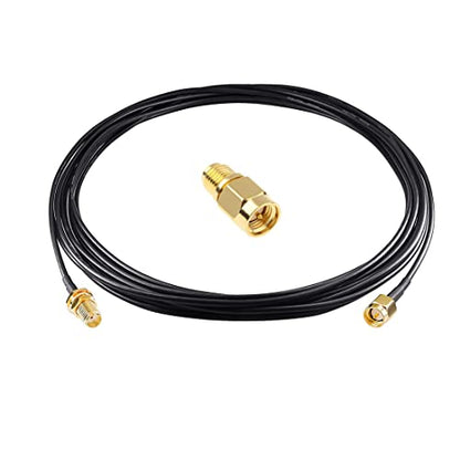 3ft WiFi Antenna Extension Cable RG174 RF SMA Male to SMA Female Coaxial Cable Low Loss Gold Plated Pigtail with Adapter Connector Kit - style: 3ft-Pack of 1
