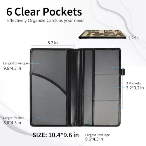 Car Registration and Insurance Card Holder Wallet, Deer Hunting Fishing Faith Vehicle Document Organizer for Glove Box, Auto License & ID Card Holder Case, Slim Multi-Slot Car Paper Organizer - color: Deer Hunting Fishing Faith