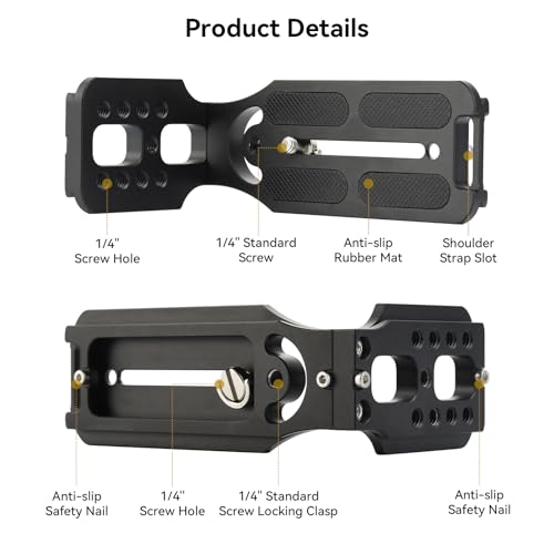 UTEBIT Camera L Bracket, with 1/4'' Screw Hole & Quick Release Plate