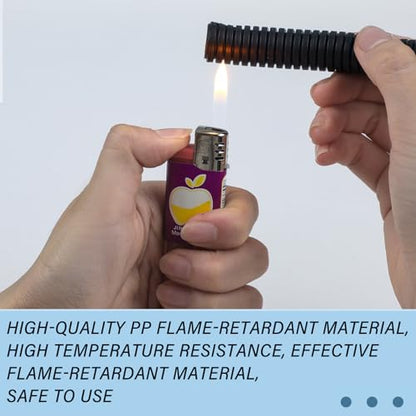 Kanayu 1/4''-100 Ft Split Wire Loom Tubing, Black Flame Retardant - color: Black, size: 1/4''-100 Ft