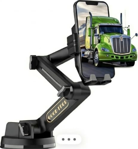 Truck Phone Holder Mount,Car Phone Holder,Dashboard Windshield Phone Holder 16.9 inch Long Arm,Super Suction Cup Compatible with Pickup Truck,Commercial Truck and All Phone