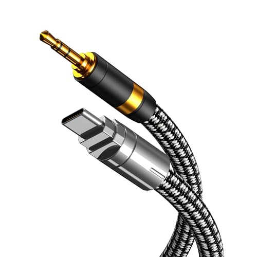 USB C to 3.5mm Audio Aux Jack Cable 3.2ft -Type C to 3.5 mm Headphone Car Stereo Cord Adapter Compatible with iPhone 16 Pro Max 15 Pro Max for Samsung Galaxy (USB C to 3.5mm, 3.2ft) - size: 3.2ft, style: USB C to 3.5mm