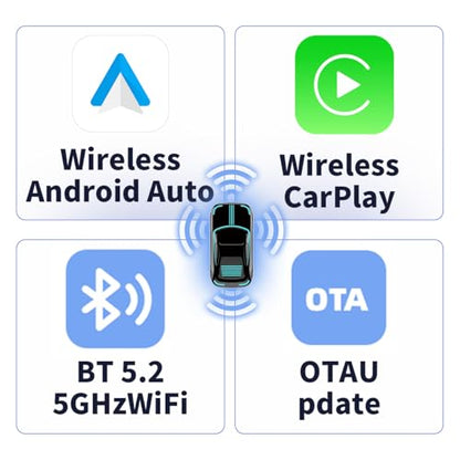 Wireless CarPlay Adapter, Convert Wired to Wireless CarPlay, Silver, Plug & Play, No Delay, USB & USB-C Compatible for Cars 2016+, Compatible with iOS & Android - color: Style 4