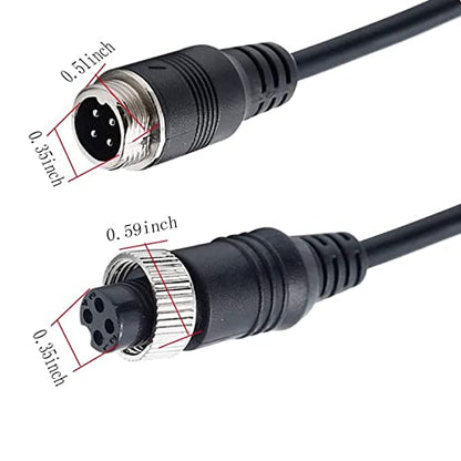 Backup Camera Extension Cable, Car Video 4Pin Aviation Extension Cable, for CCTV Rearview Camera Car Truck Trailer Camper Bus Motorhome Vehicle Backup Monitor Waterproof Shockproof System 6.6FT/2M - size: 6.6FT/2M
