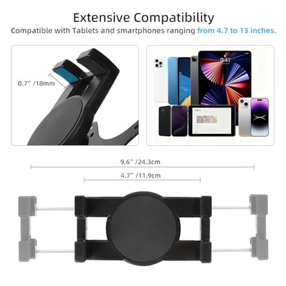 Dual Suction Cup Tablet Holder Mount for Personal Airplane/Boat/Car/Truck Windshield, Pilots iPad Holder Fits iPad Pro Air and Other 4.7-13" Tablets - size: Spring Clip with Dual Suction Cup
