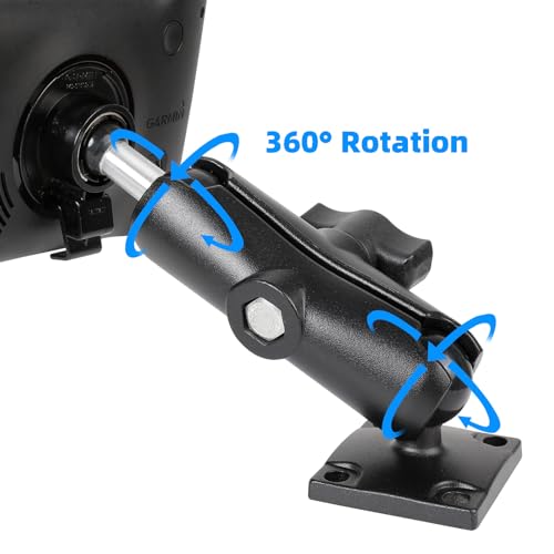 Aluminum GPS Mount with AMPS Drill Base Compatible Replacement for Garmin DriveSmart 50 51 61 65 70 76, Drive 51 55 60 61, nüvi 42 52 57 2539 2597 2689, RV 660 770, dēzl 570 580 - style: 5.9" Length