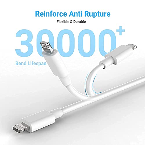 Car Apple Carplay Cable, USB A to Lightning Cable for iPhone 14, 14 pro max,13,Plus,SE 2nd/12/11/Xs/XR, iPad 4/5/ 6/7/ 8, Mini 2/3/4/5, Air 2/3 Charger Cord, Car Charging Cable (Pack of 3) - size: 3.3FT (Pack of 3)