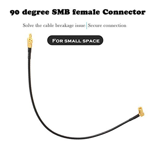 Anina 1' Sirius XM Radio Antenna Coaxial Extension Cable for Home Vehicle Satellite Radio Stereo Receivers Tune SMB Male Straight to SMB Female Right Angle Adapter - size: 1 FT Right Angle
