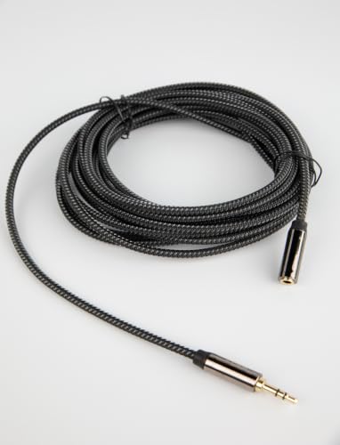 VIOY Headphone Extension Cable 100FT, 3.5mm Male to Female Braided Aux Cord - size: 100FT