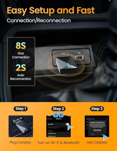 2026 Mini Wireless CarPlay Adapter for iPhone & Android Auto