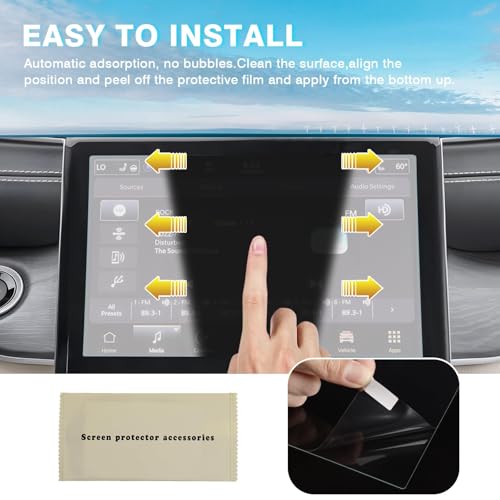 Karltys 2 Pack 10.1-Inch Screen Protector for 2021-2025 2026 Jeep Grand Cherokee L & Dodge Durango & Chrysler Pacifica Tempered Glass Screen Protector Grand Cherokee L Accessories Ultra Clear Anti Glare - size: 2021-2025 Jeep Grand Cherokee L/Dodge Durang