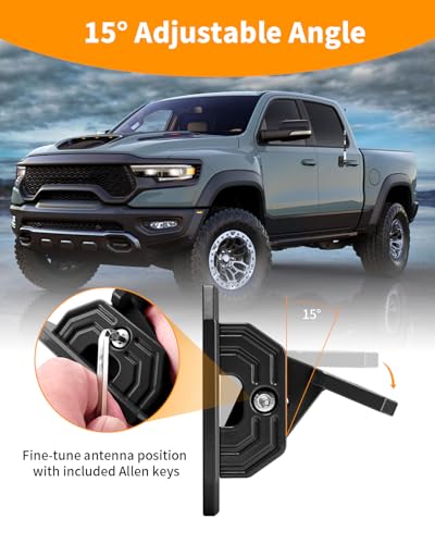 No Drill Antenna Mount Bracket,Black - size: B-Adhesive
