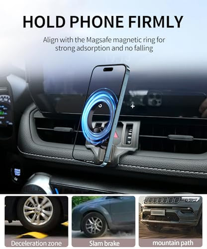 Car Phone Holder for Toyota RAV4 2019-2025 Magsafe Mount Accessories - size: for 2019-2025 RAV4/Hybrid