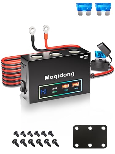 12V Cigaretter Lighter Splitter 360W USB Car Charger 3 Cigarette Socket