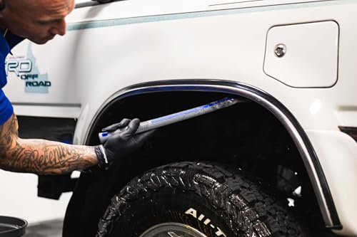 Detail Factory - Fender Well Brush - Ergonomic ProGrip Handle, Stiff Synthetic Bristles, Ergonomic Design, Clean Your Wheel Wells with Ease - Live Wire - color: Live Wire