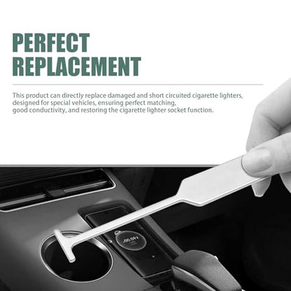 Car Cigarette Lighter Socket, Cigarette Lighter Splitter, Replacement 25776667 J42059 25774623, Compatible with GM Models (Silver)