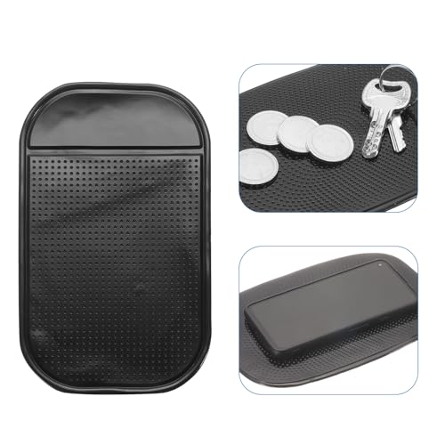 HARFINGTON 7pcs Car Dashboard Anti-Slip Mat 5.5" x 3" Universal Sticky Dash Pad Washable Reusable Car Non-Slip Mats for Phone Keys Sunglasses Electronic Devices, Transparent - color: Transparent
