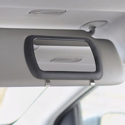 Car Sun Visor Vanity Mirror, Clip-on Automotive Makeup Sun-Shading, Vehicle Sun Visor Cosmetic Vanity Mirror for Women Girls, Universal Interior Car Accessories (Black) (Black)