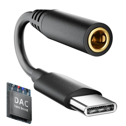 Enhance Audio & Reduce noise,USB C to 3.5mm headphone adapter, usbc to 3.5