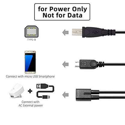 chenyang USB C Splitter Multi Charging Cable,USB C 1 to 2 USB B/Micro USB Charge Extension Cable Supports Charging Two Devices at The Same Time 0.98FT/0.3M - style: USB C to USB B ＆ Micro USB