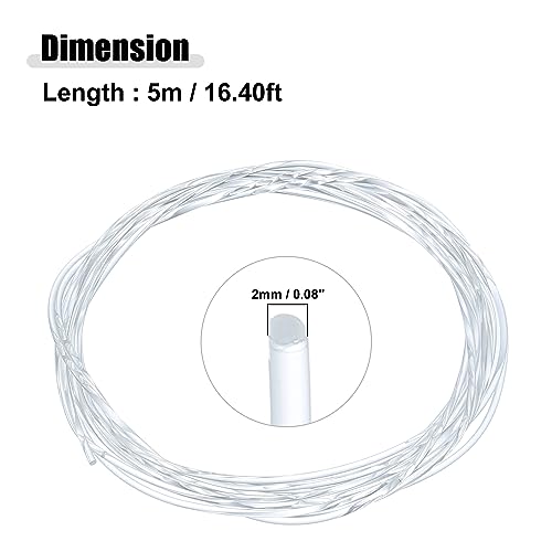 ACROPIX 2mm 0.08" 5m 16.40ft Universal Glow Optic Fiber Cable Car Light Decoration Clear - Pack of 1 - size: 2mm