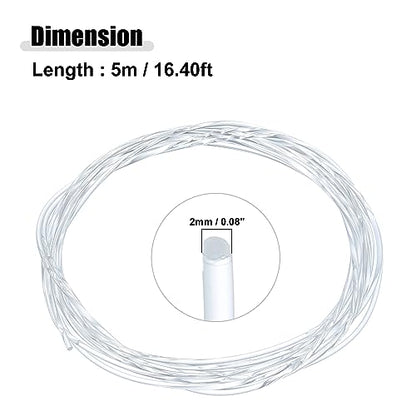 ACROPIX 2mm 0.08" 5m 16.40ft Universal Glow Optic Fiber Cable Car Light Decoration Clear - Pack of 1 - size: 2mm