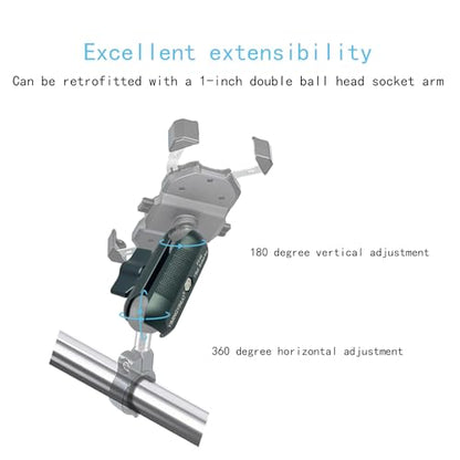 Double Socket Arm Compatible with RAM Mounts B Size 1" Ball Components for Bike/Motorcycle/ATV Phone Mount, Car Phone Mount, Car Dashboard Phone Holder Arm, Green Short Arm - size: Short Arm-Emeralds