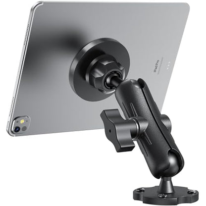 Keuvirya Upgraded 20x N52 Magnetic Aluminum Tablet Mount for Car Semi Truck - size: 4.7"-13.5" - 1 arm mount