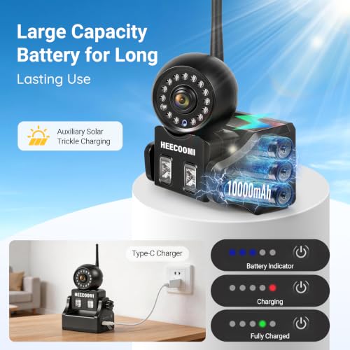 360° Adjustable Magnetic Solar Wireless Backup Camera System – 7" 1080P Touchscreen, DVR Recording, IP69K Waterproof, Auto-Sleep & Night Vision for RV, Truck, Trailer, SUV & Camper, AR4 - size: 7" 4-CAM