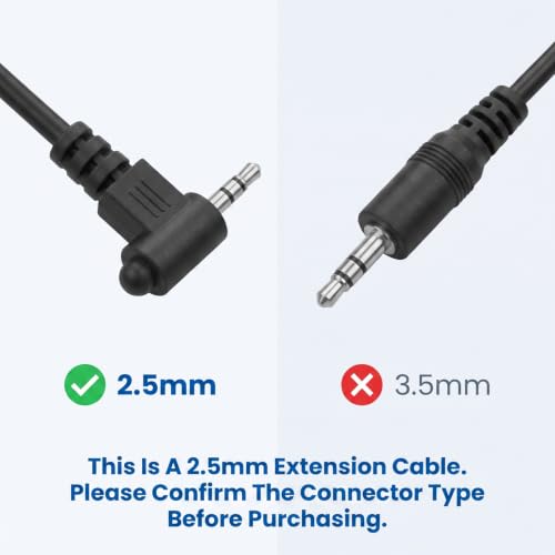 2.5mm Dash Cam Rearview Backup Camera Extension Cord (6.5 Ft Thicker) 90 Degree Male to Female Extension Adapter Wire for Car SUV Truck General-Purpose 4/5 Pin Dashcam Reverse Cam